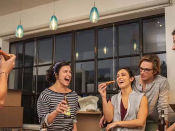 New neighbors hanging out after moving.