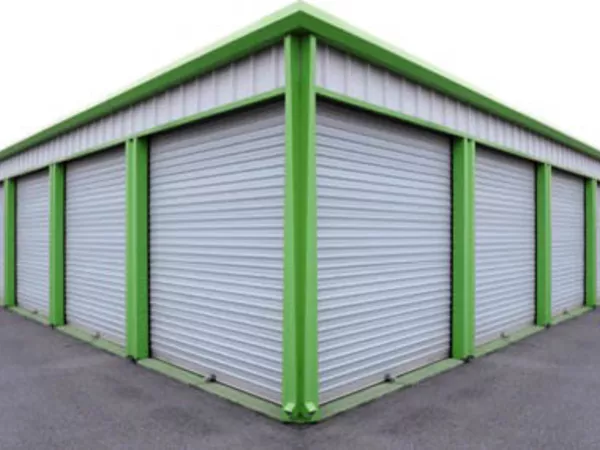 Storage facility where you could park moving equipment.