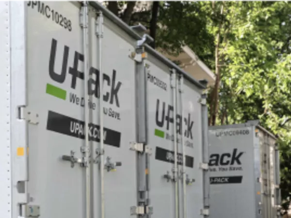 U-Pack ReloCubes parked legally in a driveway