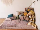 Image of guitar ready to play goodbye songs in a house being packed for a move.